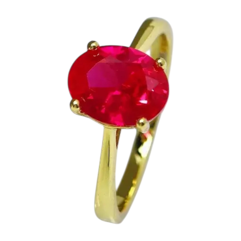 Rubin Ring in Gold – Zeitlose Leuchtkraft in kräftigem Rot CrystalScents