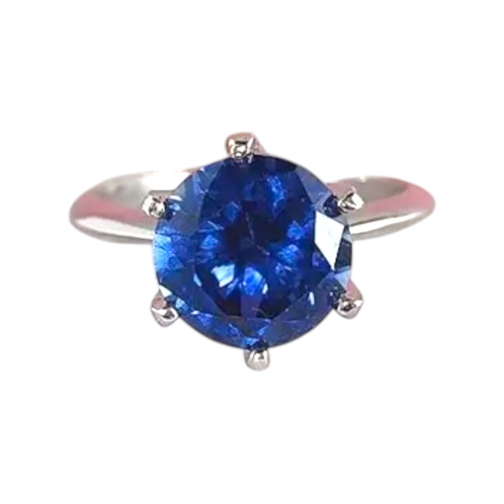 Saphir Ring – Silber in Tiefblau CrystalScents