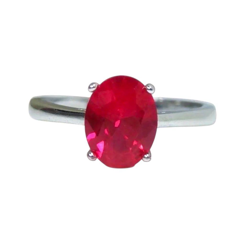 Rubin Ring in Silber – Zeitlose Leuchtkraft in kräftigem Rot CrystalScents