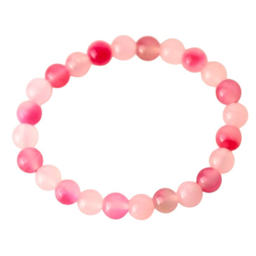 Rosenquarz Kugelarmband mit pinken Akzenten CrystalScents