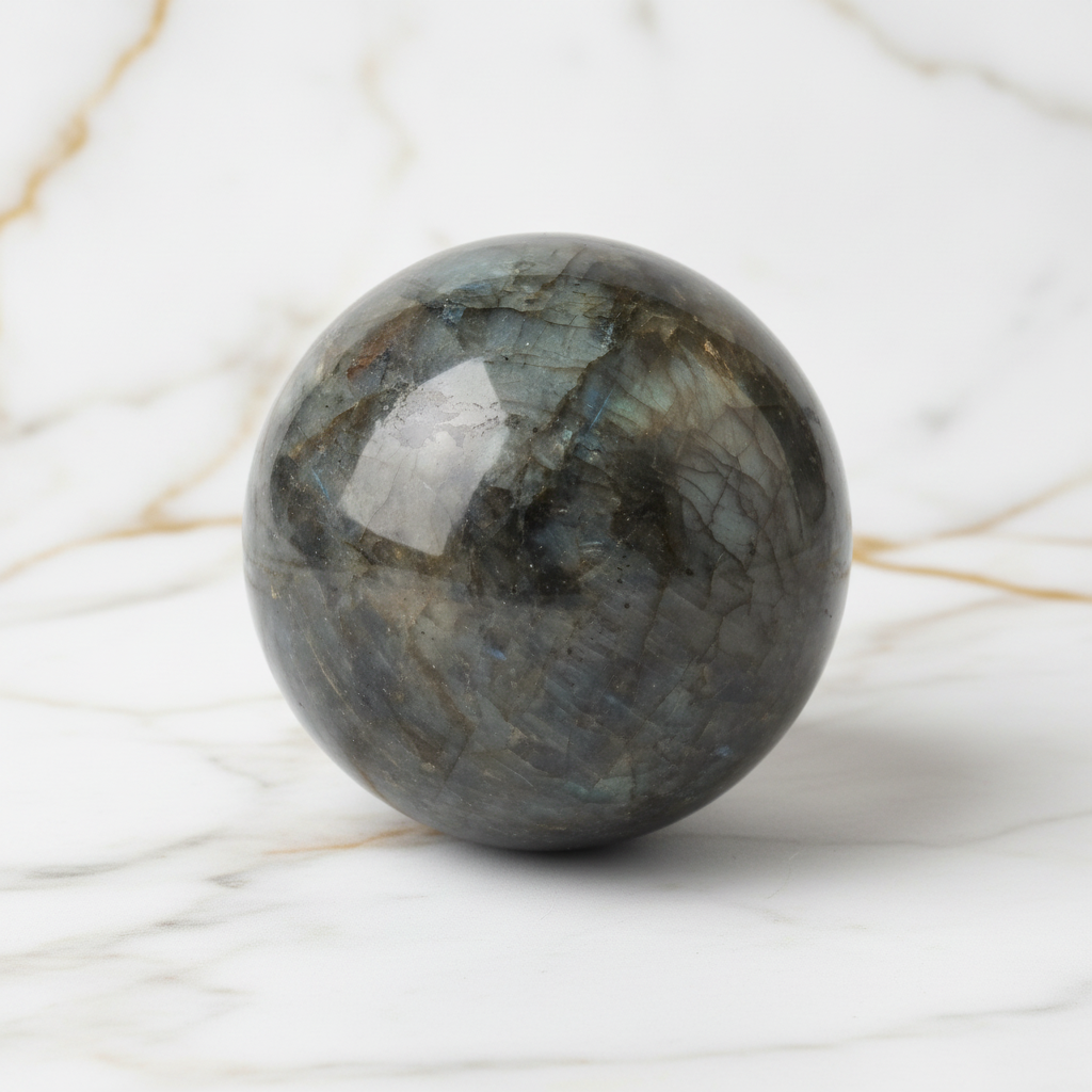Labradorit Kugel – Mystische Dekoration CrystalScents