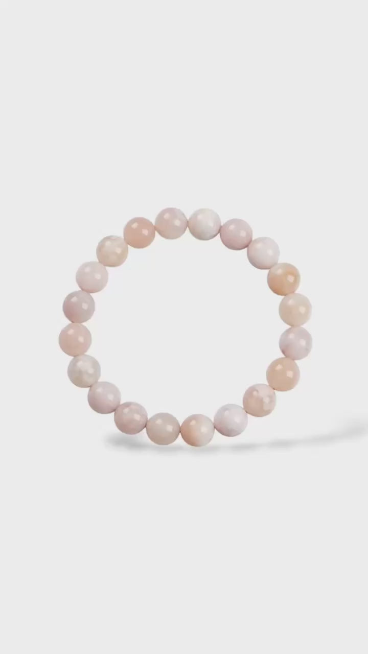 Kirschblüten Achat Kugelarmband - Frühlingstraum CrystalScents