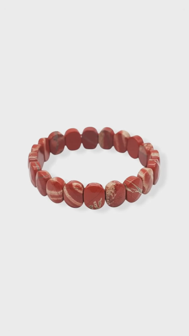 Roter Jaspis Facettenarmband - Energie & Feuer CrystalScents