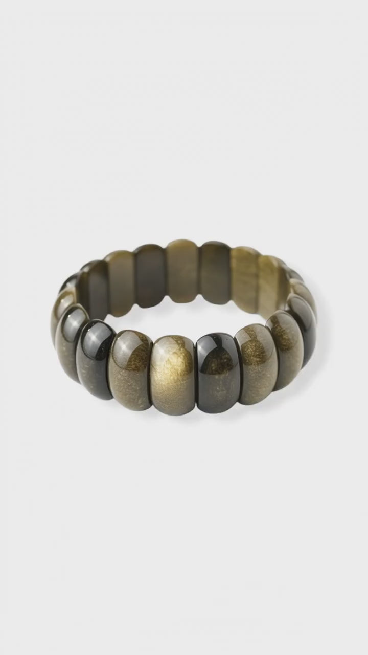 Gold Obsidian Armband - Ein schimmernder Blickfänger CrystalScents