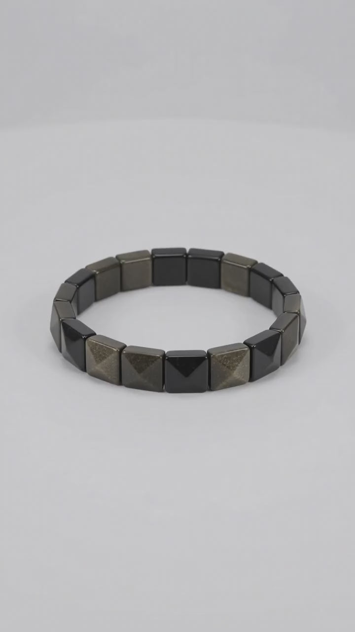 Gold Obsidian Armband - Magische Tiefe CrystalScents