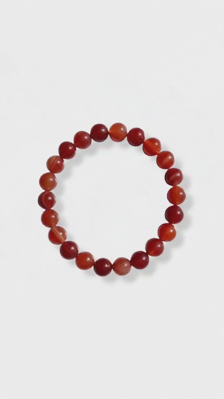 Karneol Kugelarmband – Lebensfreude & innere Stärke CrystalScents