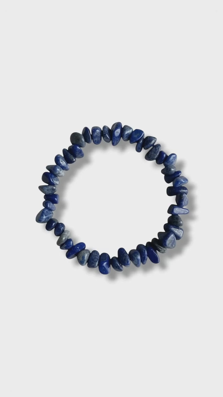 Lapislazuli Splitterarmband – Fokus & Klarheit CrystalScents