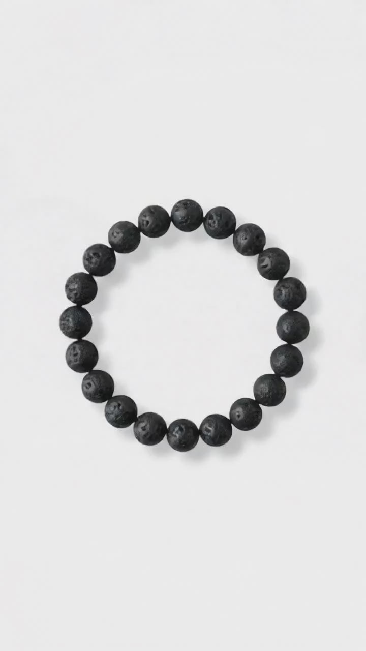 Vulkanstein Kugelarmband - Erdung & innere Stärke CrystalScents