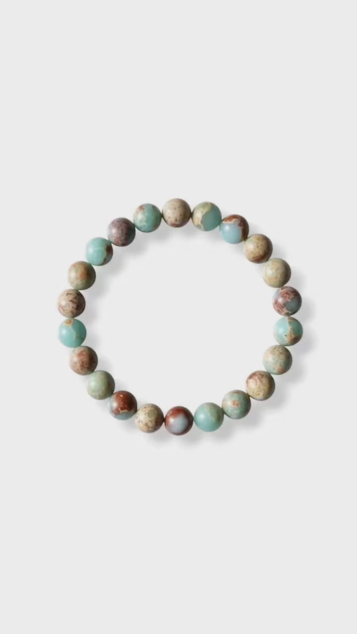 Kaiserstein Kugelarmband – Kraftvolles Naturjuwel für Stabilität CrystalScents
