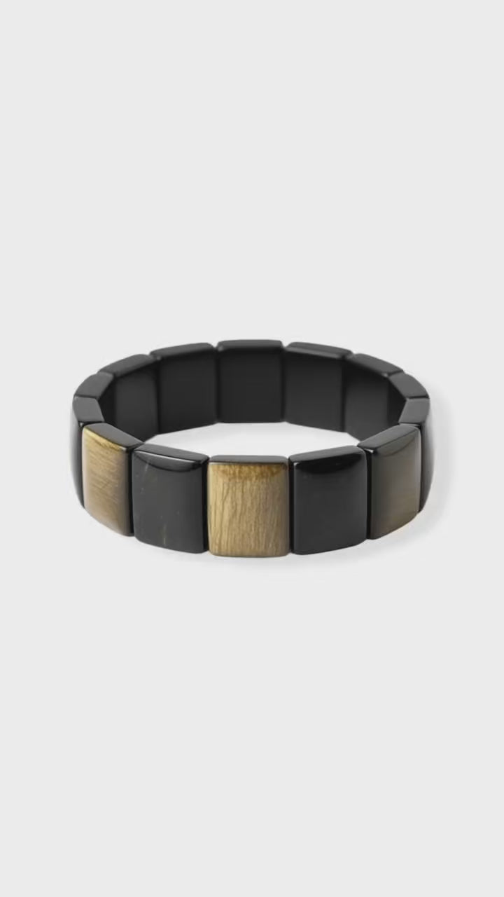 Gold Obsidian – Breites Armband mit magischem Schimmer CrystalScents