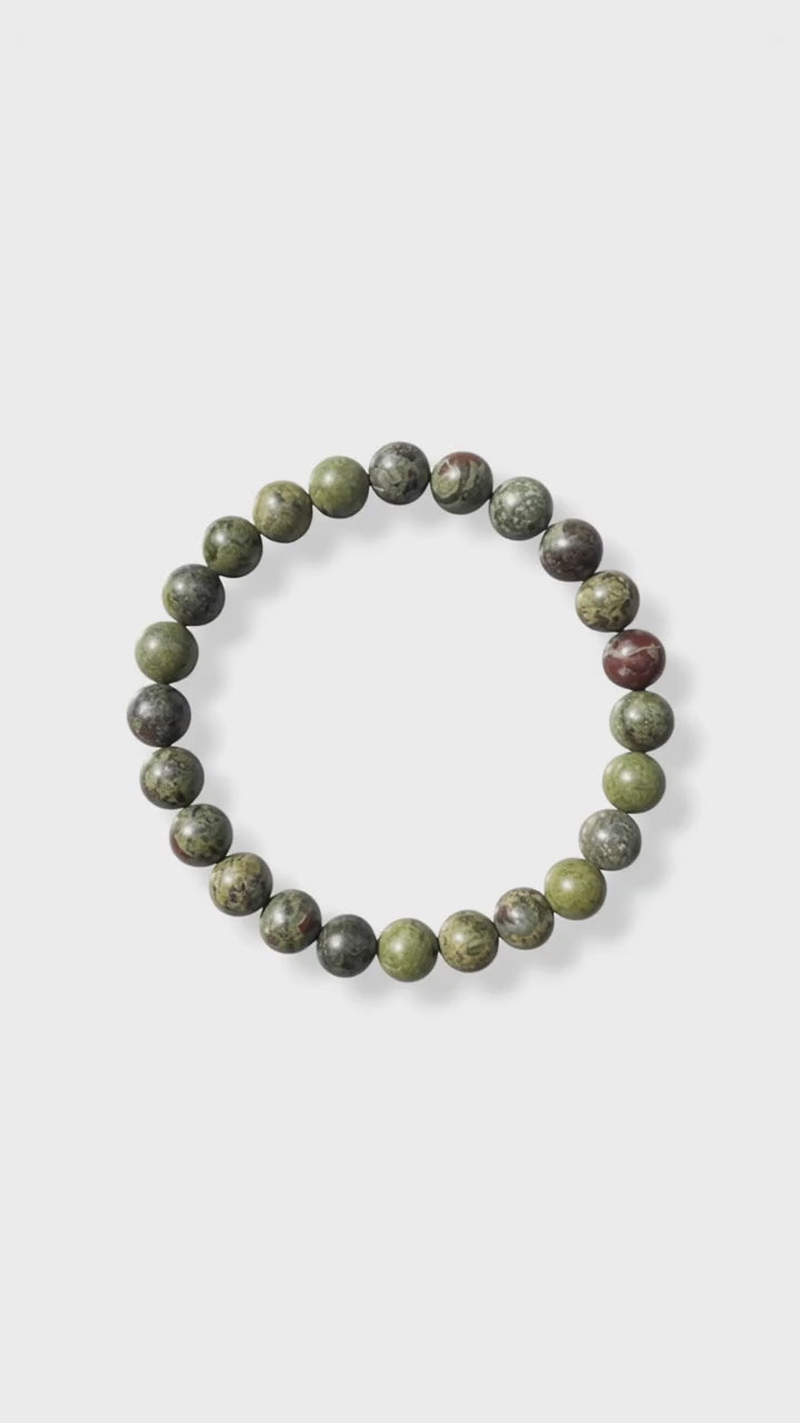 Drachenblut Jaspis Kugelarmband - Mut & Ausdauer CrystalScents