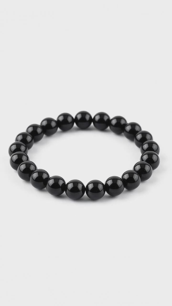 Obsidian Kugelarmband – Tiefschwarzer Glanz CrystalScents