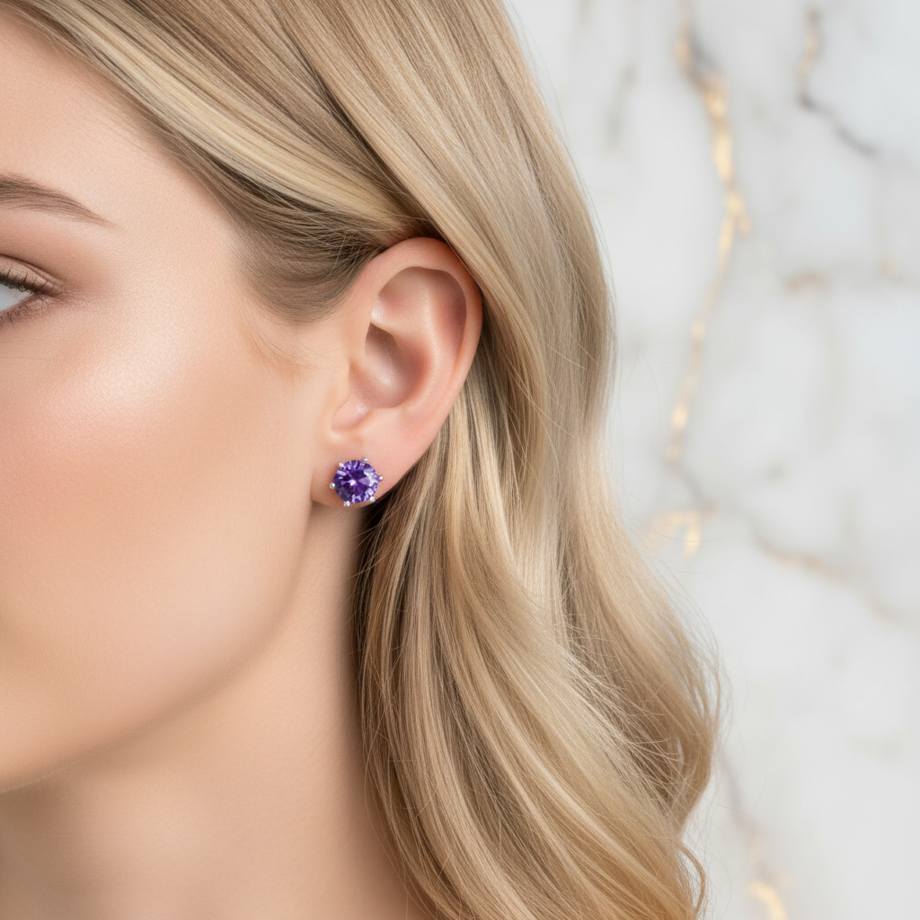 Amethyst Ohrringe - Funkeln & Strahlen CrystalScents