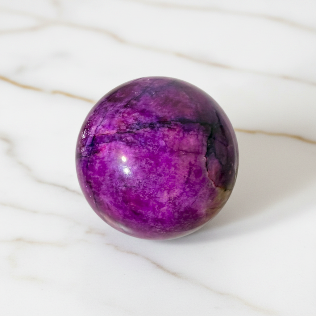 Lila Mondstein Kugel – Lila Meditationsbegleiter CrystalScents